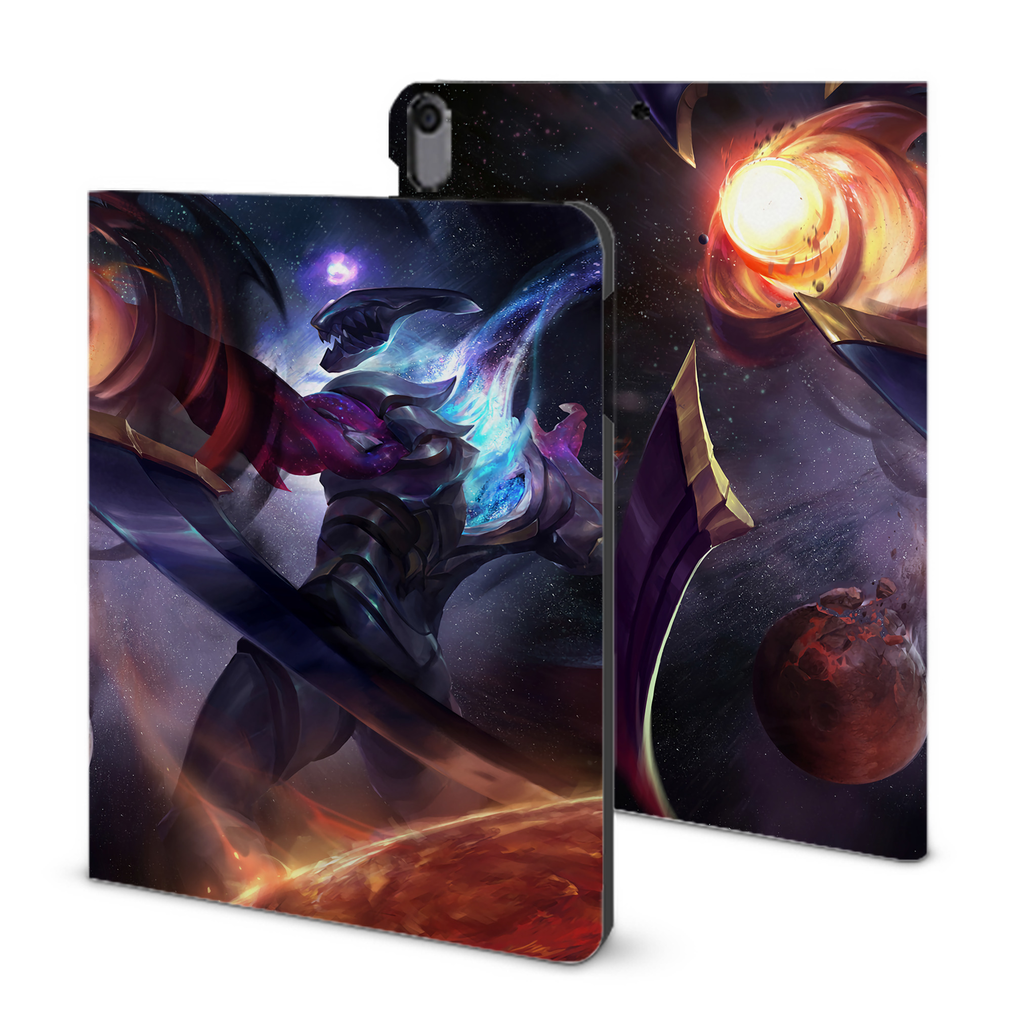 （画像用） リーグ・オブ・レジェンド League of Legends LOL IPad ケース ブック型 PUレザー TPU 耐衝撃 軽量 薄型 ペン収納なし 全面保護 IPad 各モデル対応